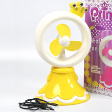 7715 Princess Portable Fan Bright Color Desktop Office Usb  Battry Operate Fan (Battery Not Include)