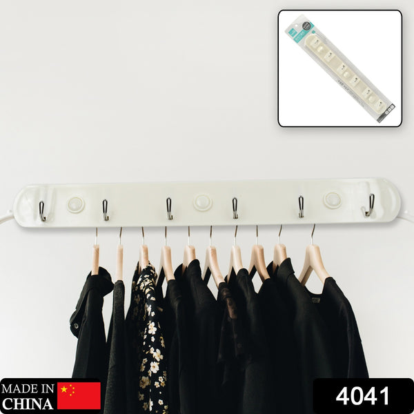 Wall-Mounted Multipurpose Hook Rack – Extra-Long 6-Hook Rail for Hanging Clothes, Coats, Hats, and Jackets.