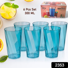 Premium Transparent Juice & Water Glasses Set of 6 – 300ml Crystal Highball Glasses for Water, Juice, Cocktails