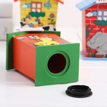 Cute Cartoon House-Shaped Wooden Piggy Bank – Lovely Money Bank for Kids