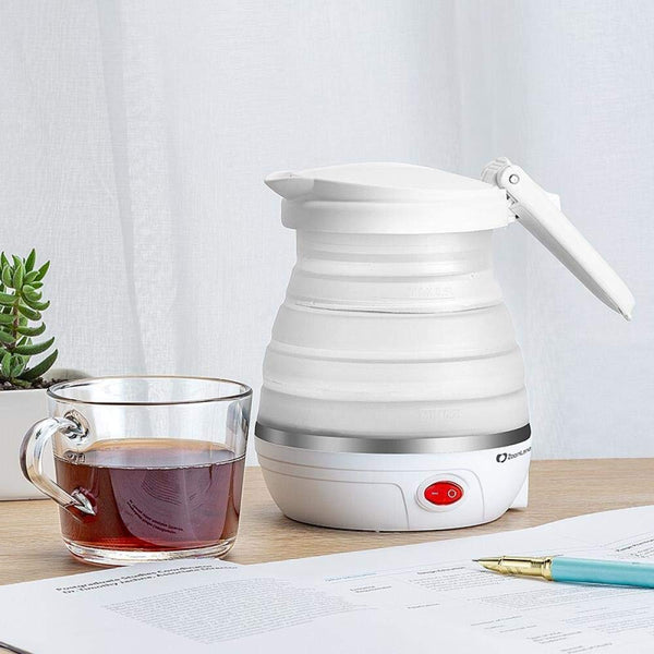 Silicone Foldable Electric Water Kettle - Collapsible, Compact Design for Camping and Travel Use Wukusy