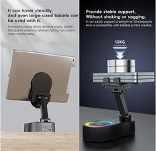 5-in-1 Wireless Induction Bluetooth Speaker Stand | Foldable Phone Holder, Power Bank & RGB Ambient Light (Black) Top Trendy Essentials