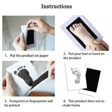 Inkless Baby Handprint & Footprint Kit | Clean-Touch Non-Toxic Imprint Pad with Cards (Black) Top Trendy Essentials