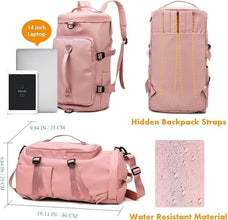 2-in-1 Travel Duffle Bag | Convertible Backpack & Shoulder Bag, Waterproof & Spacious for Men & Women Top Trendy Essentials