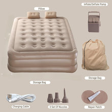 Inflatable Elevated Air Bed with Built-In Pump – Double Size Comfort Anywhere! - Top Trendy Essentials
