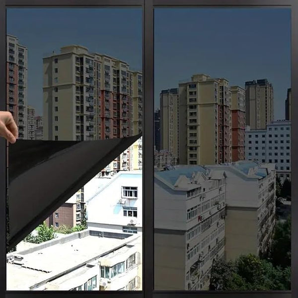 Privacy Window Glass Film | Self-Adhesive Frosted Black Window Vinyl for Home & Office (30 × 300 cm) Top Trendy Essentials