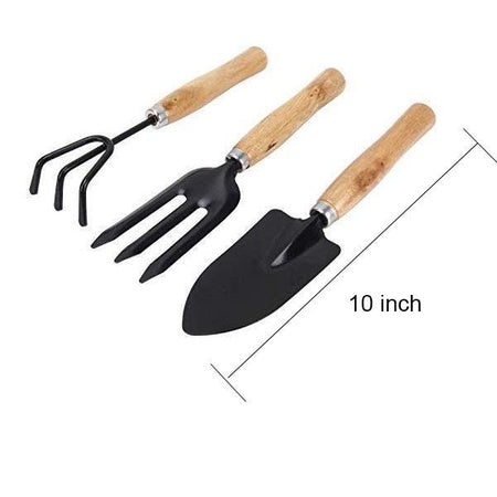 Gardening Tools Set – Hand Cultivator, Small Trowel &amp; Garden Fork (Set of 3)