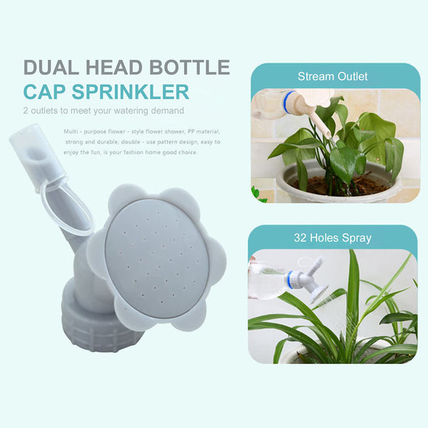 2-in-1 Bottle Cap Sprinkler – Dual-Head Watering Nozzle for Plants, Seedlings, and Garden Use