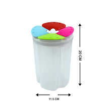 4-Section Airtight Transparent Plastic Food Storage Container for Organized Storage.