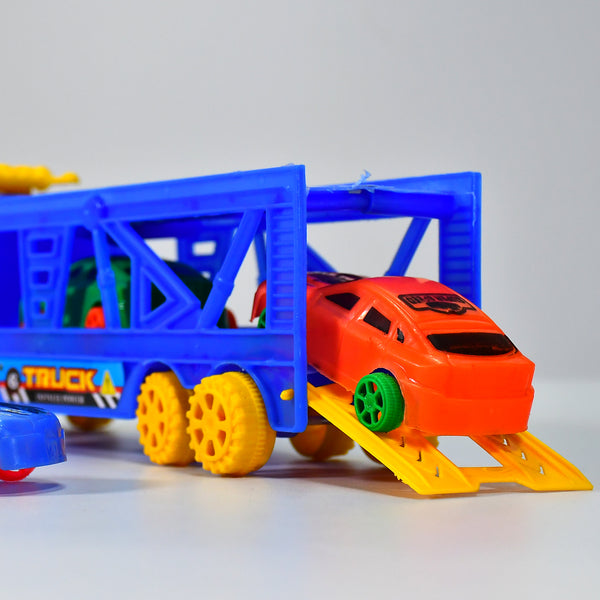 Toy Set Truck with 4 Mini Cars – Toy Vehicles for Children, Perfect for Playtime.