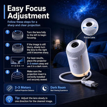 Moon Projection Night Lamp | USB Moon Projector with Flexible Neck & Adjustable Focus