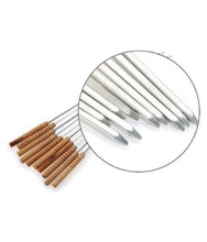 Barbecue Skewers with Wooden Handle – Set of 12 for BBQ, Tandoor & Grill