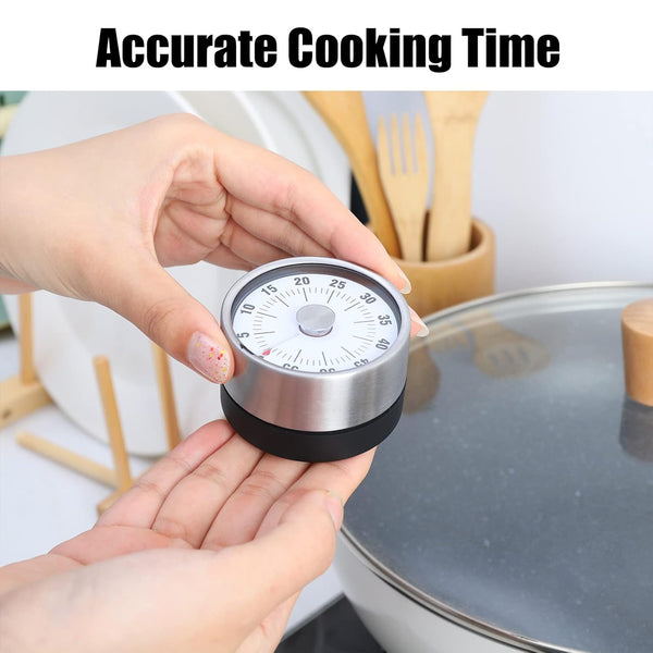Magnetic Visual Kitchen Timer | 60-Minute Mechanical Countdown Timer with Loud Alarm Top Trendy Essentials