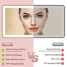 LED Car Vanity Mirror with Touch Dimming | Rechargeable Sun Visor Makeup Mirror with 3 Light Modes Top Trendy Essentials