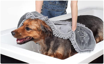 Super Absorbent Pet Drying Towel | Quick-Dry Grooming Towel for Dogs & Cats (Medium to Large Pets) Top Trendy Essentials