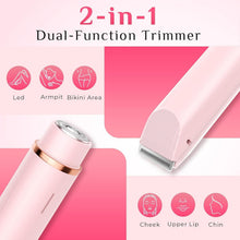2-in-1 Electric Bikini Trimmer for Women | Waterproof Dual Head Painless Hair Shaver (Pink) Top Trendy Essentials