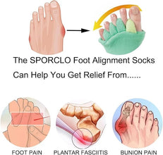 Foot Alignment Toe Separator Socks | 5-Finger Orthopaedic Toe Socks for Men & Women (Free Size, Black) Top Trendy Essentials