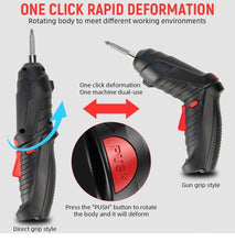 Compact Cordless Screwdriver Set with LED Light – 3.6V Rechargeable Drill & 48 Precision Bits Wukusy