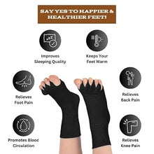 Foot Alignment Toe Separator Socks | 5-Finger Orthopaedic Toe Socks for Men & Women (Free Size, Black) Top Trendy Essentials