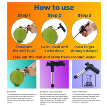 Buy 1 Get 1 Free – Signoraware Stainless Steel Coconut Opener | Easy 3-Step Coconut Water Extraction Top Trendy Essentials