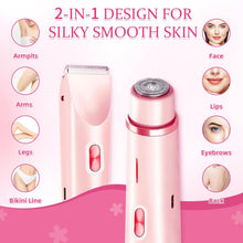 2-in-1 Electric Bikini Trimmer for Women | Waterproof Dual Head Painless Hair Shaver (Pink) Top Trendy Essentials