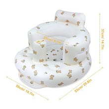Inflatable Baby Support Seat with Built-In Pump | Safe Infant Floor Seat for 3–36 Months (Bear Design) Top Trendy Essentials