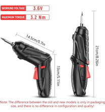 Compact Cordless Screwdriver Set with LED Light – 3.6V Rechargeable Drill & 48 Precision Bits Wukusy