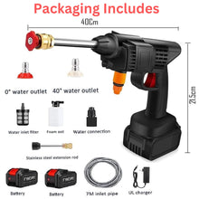 Portable High-Pressure Washer Gun with Dual 48V Batteries – Cordless Jet Spray for Car, Bike, AC & Home Cleaning Top Trendy Essentials
