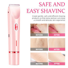2-in-1 Electric Bikini Trimmer for Women | Waterproof Dual Head Painless Hair Shaver (Pink) Top Trendy Essentials
