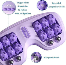 Portable Double Foot Massage Roller | Dual Foot Reflexology & Acupressure Tool for Daily Relaxation (Purple) Top Trendy Essentials