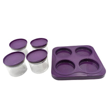 5550 Airtight Plastic 4 Pc Storage Container Set With Tray Dry Fruit Plastic Storage Container Tray Set With Lid  Serving Tray For Kitchen