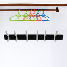 7572 Cloth Hanger Wall Door Hooks Rail For Hanging Clothes For Hanging Hook Rack Rail Extra Long Coat Hanger Wall Mount For Clothes Jacket Hats 6 Hook With Eco-friendly Liquid Adhesive Glue