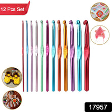 Aluminium Multicolor Knitting Needles Crochet Kit (12 Pcs Set)