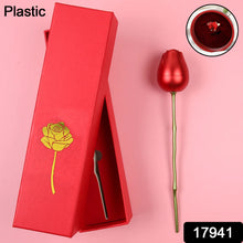 Plastic Red Rose Couple Rings Box-fancy Rings Box (No Rings Included  1 Pc)