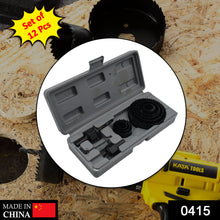 12 Pcs 19-64mm Hole Saw Kit – High-Quality Bi-Metal Saw Blades for Wood, Metal, and Plastic Cutting (Set of 12)