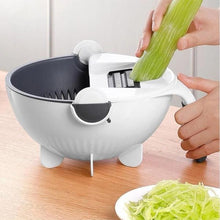 10-in-1 Vegetable & Fruit Cutter with Rotating Drain Basket