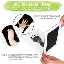 Inkless Baby Handprint & Footprint Kit | Clean-Touch Non-Toxic Imprint Pad with Cards (Black) Top Trendy Essentials