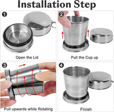 Stainless Steel Folding Travel Cup with Keychain -  BUY 1 GET 2 FREE TTExDeo Dap
