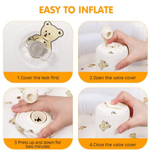 Inflatable Baby Support Seat with Built-In Pump | Safe Infant Floor Seat for 3–36 Months (Bear Design) Top Trendy Essentials