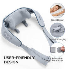 Rechargeable Neck & Back Massager | Cordless Shiatsu Shoulder Kneading Massager with Heat & Multiple Modes Top Trendy Essentials