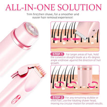 2-in-1 Electric Bikini Trimmer for Women | Waterproof Dual Head Painless Hair Shaver (Pink) Top Trendy Essentials