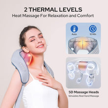 Rechargeable Neck & Back Massager | Cordless Shiatsu Shoulder Kneading Massager with Heat & Multiple Modes Top Trendy Essentials
