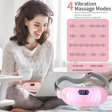 Period Cramp Relief Heating Pad with Massage Modes & LED Display | Portable Pain Relief Belt (Pink) Top Trendy Essentials