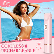 2-in-1 Electric Bikini Trimmer for Women | Waterproof Dual Head Painless Hair Shaver (Pink) Top Trendy Essentials