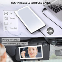 LED Car Vanity Mirror with Touch Dimming | Rechargeable Sun Visor Makeup Mirror with 3 Light Modes Top Trendy Essentials