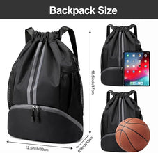 Sports Drawstring Gym Backpack | Waterproof Basketball Bag with Shoe Compartment for Men & Women Top Trendy Essentials