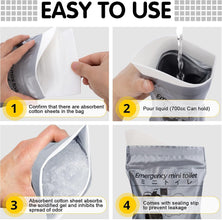 Disposable Emergency Urinal Bags (Pack of 4) | Portable Leak-Proof Pee & Vomit Bags for Travel & Camping Top Trendy Essentials