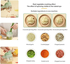4 in 1 Portable Electric Vegetable Cutter Set 4nmtwe-ev