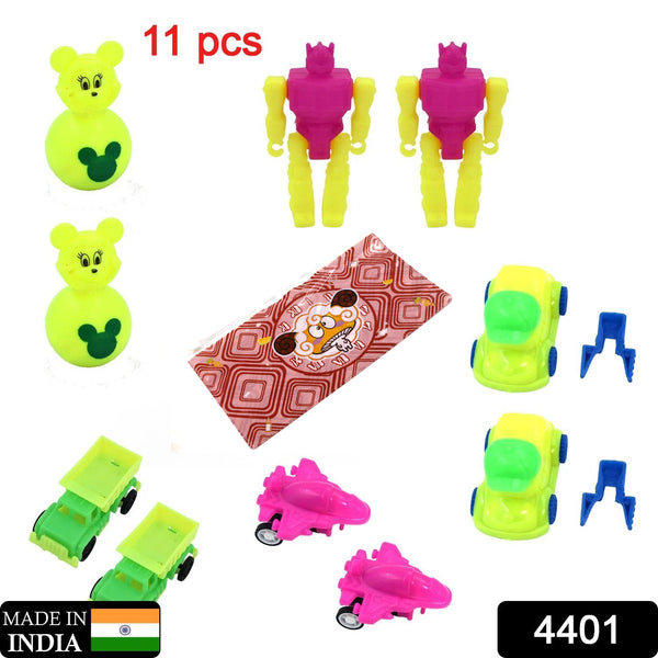 4401 Toys For Kids Friction Powered Toy For Baby Push  Go Toys Combo Set For Boys  Girls ( Pack Of 11)