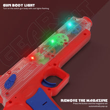 Plastic Gear Simulation Toy Gun for Kids – Electric Laser Toy Gun with 3D Flashing Lights, Music, and Rotating Gear Mechanism, Perfect for Pretend Play (1 Pc, Age 3+)